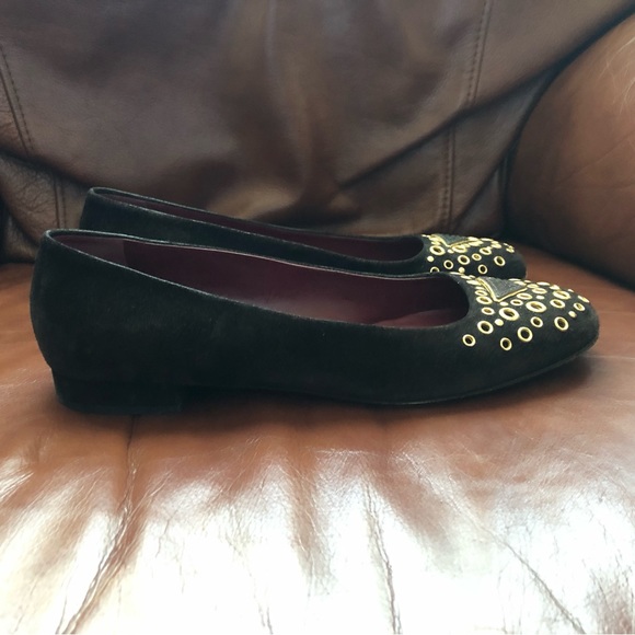 Brown suede Prada round-toe flats - Picture 5 of 10